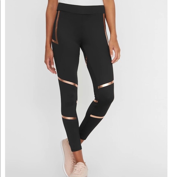 Guess Pants - LEGGINGS Guess Leggings Black and Rose Gold size M